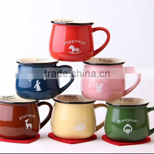 Haonai High Quality Hot Sale Ceramic Morning Tea or Milk Cup photo-2