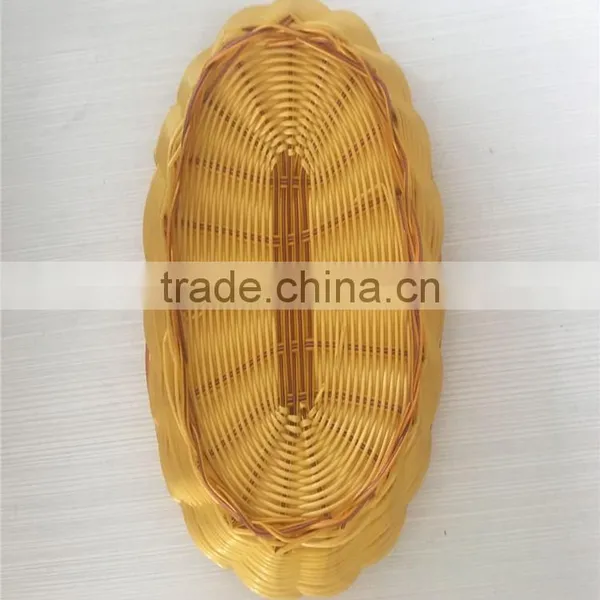 Beautiful Oval PP Plastic Rattan Basket for Fruit photo-2