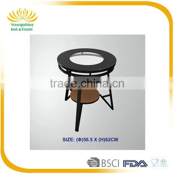 Hot Sell Fashion Morden Round Two Layers Bent Glass Coffee Table photo-3