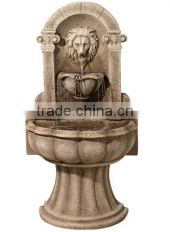 Customed Modern Garden Sculpture Bronze Outdoor Sex Girl and Lion Stone Water Fountain photo-2