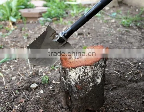 New Design Outdoor Multifunction Bushcraft Shovel Knife Hoe Hammer and Flashlight photo-3