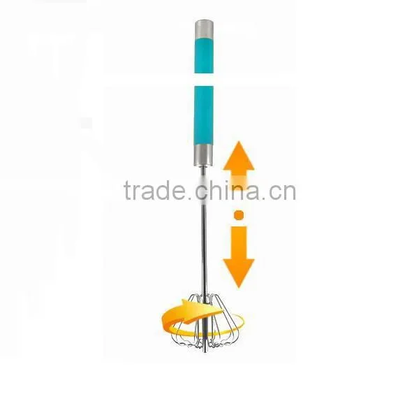 Popular Food Grade Eggbeater Stainless Steel Egg Whisk With Colorful Handle photo-5