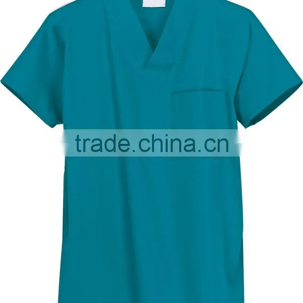 Hospital Unisex Reversible Scrub Tops Uniform Fashion Designs Factory China photo-4