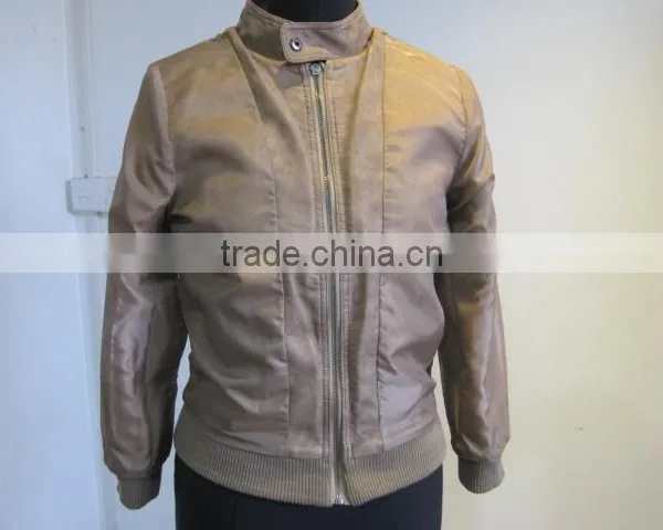 Pu Leather Jacket Design Ladies pu Leather Material photo-5