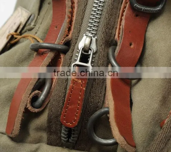 Unisex Vintage Casual Cotton Canvas Leather Haversack Shoulder Bag Travel Bag Weekend Bag Duffle Bag Travel Overnight Bag,For M photo-5