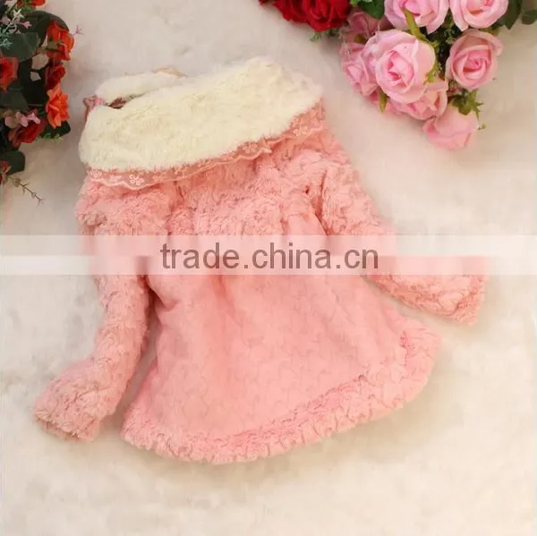 High Quality Kids Beautiful Model Dresses Children Pink Coat For Girls photo-2
