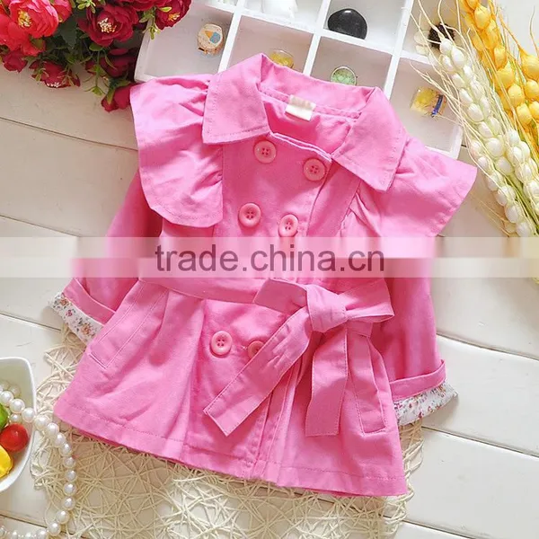 2016 New Design Baby Girl Coat Clear Coat Korean Girl Coat