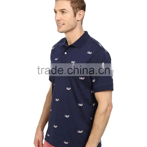Fashion Shorts Embroidery Designs Mens Golf Patterned Polo Shirt Embroidery photo-2