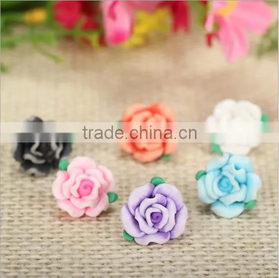 Multicolor Flower Clay Beads Diy Handmade Flower Porcelain Charms Cheap Ceramic Beads Wholesale photo-4