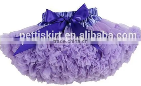 Pure Colors Fluffy Puffy Tutu Skirt Chiffon Bowknot Soft Baby Girl Mini Dress photo-5