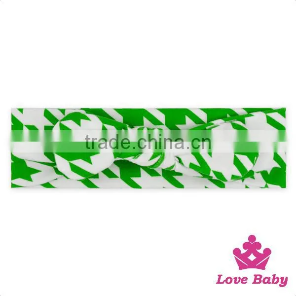 Wholesale Fashion Floral Clover Pattern Kids Cotton Knit Baby Bow Headband Accessories photo-5