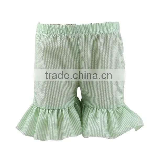 2017 Seersucker Ruffle Shorts Wholesale Baby Ruffle Shorts Girl Shorts photo-3