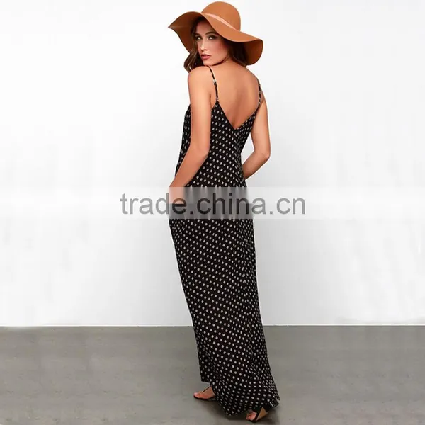 2016 Hot Sale Black Slip Dresses photo-2