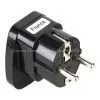 Schuko Grounded Plug Adapter (WAS-9-BK)