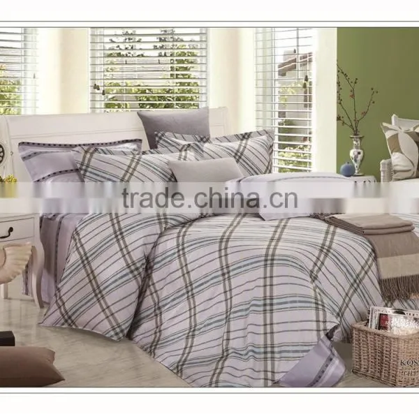 Domitory Cotton Stripes&grid 3 Pcs Single Duvet Cover Set photo-6