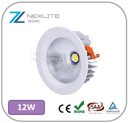 12w Led Ceiling Lights Cree Cob Led Downlight Cutout 98mm 5 Years Warranty Led Shop Lights