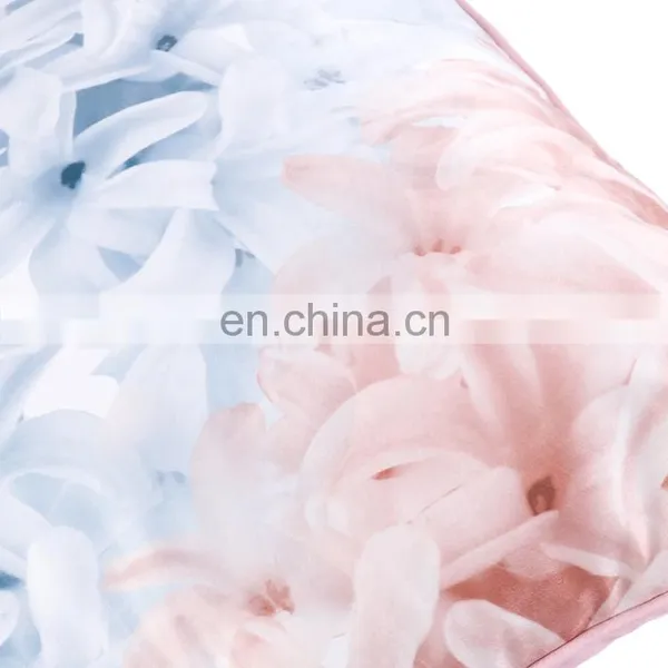 Hot Selling Big Flower Printed Velvet Decorative Cushion Covers Polyester Throw Pillow Cover for Sofa photo-3