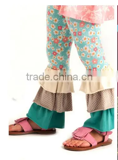 2014 Hot Sale! Cheap Baby Girl's Cotton Pants For Kids Ruffle Pants Girls Ruffle Leggings Childrens Boutique Clothing photo-3