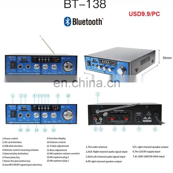 High Quality Audio Amplifier AK-002 Car Amps photo-6