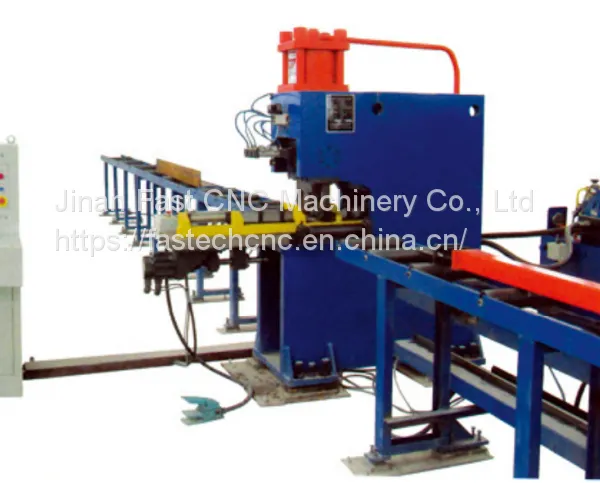 Economical Jinan FAST CNC Hydraulic Punching And Marking Machine For Angle Model YC160 In Steel Tower Industry