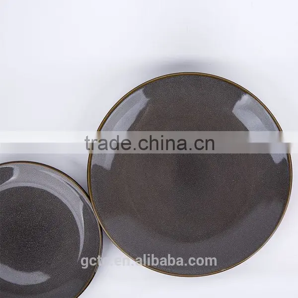 Stoneware 16pcs Dinnerware Set With Gray Reactive Glaze photo-4