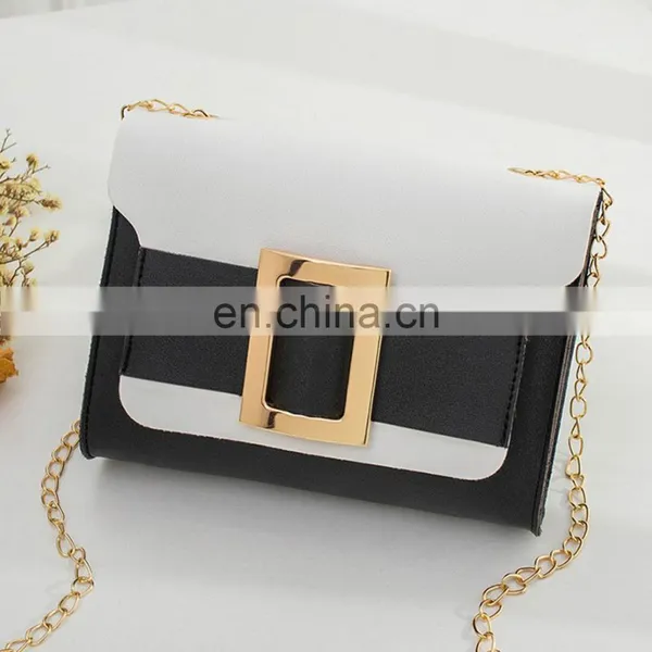Summer 2020 Fashion Korean, Style Bump Color Small Square Package pu Stylish Shoulder Bag Black and White Ladies Bag/ photo-2