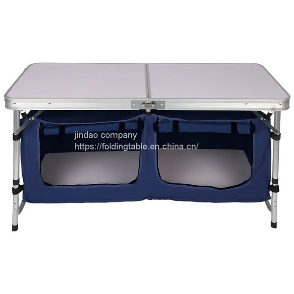 Portable Camping Kitchen Table Aluminum Lightweight Multifunctional Camping Kitchen Table BBQ Party Camping Kitchen Cupboard photo-4