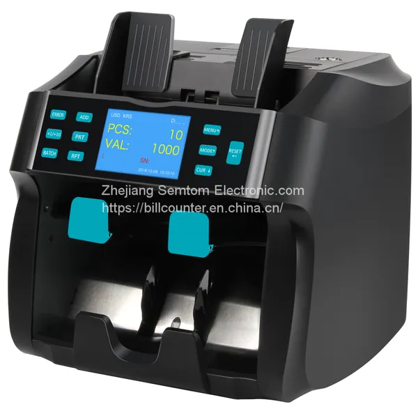 Two/2 Pocket Mixed Value Sorter Multi-currency Discriminator Two CIS Bill Banknote Cash Note Money Currency Counter