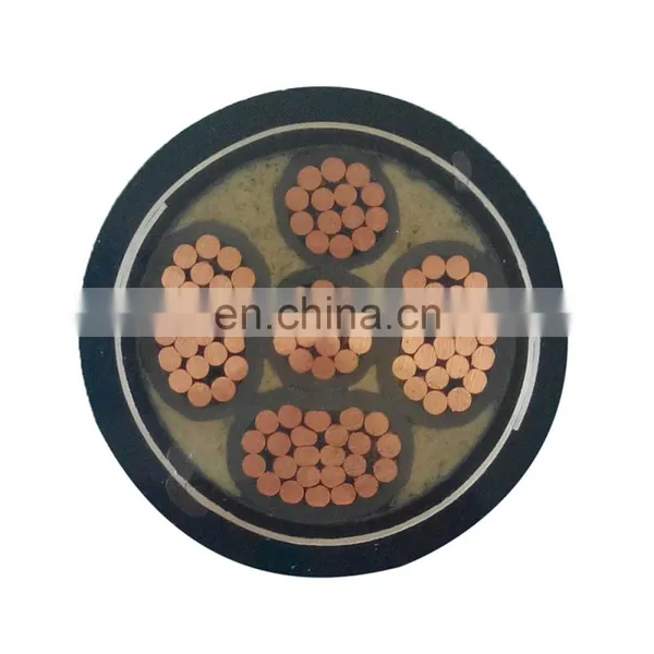 Power Cable Three-Phase Five-Wire 5 Core 16/25/35/50/70/95 Square 3+2 Aluminum /copper Wire YJV22 Yjlv22 Buried Overhead Cable photo-3