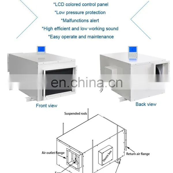 Hiross Best Sales 240L/D Basement Ceiling Dehumidifier for Household/commerci Use Strong Dehumidifying Ventilation Purification photo-5