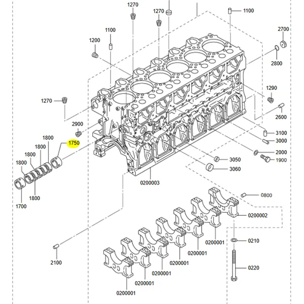 37707-03101 Camshaft Bushing Suit For Mitsubishi S6R photo-2