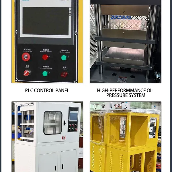 New 30ton/50ton Lab Vulcanizer PLC Controlled Plastic Hot Press Machine for Rubber With Reliable Engine Pump for Manufacturing photo-3
