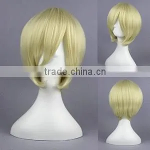 High Quality 35cm Short Straight Black Butler Wig Alois Trancy Beige Synthetic Anime Wig Cosplay Costume Hair Wig Party Wig Quality Choice photo-2