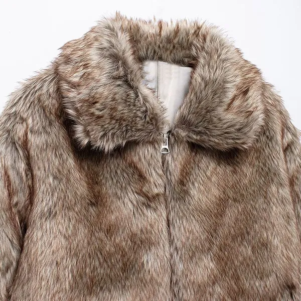 A Versatile, Retro and Fashionable Old-fashioned Style Long-sleeved Warm Sweater-style Short Coat With a Cozy Fleece Lining. photo-3