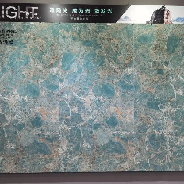 Amazon Green Big Porcelain Slab Luxury Sintered Stone Slabs Fashion Design Homedecor