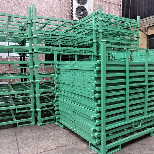 Detachable Post Foldable Wood Pallet Rack for Stacking Storage photo-4
