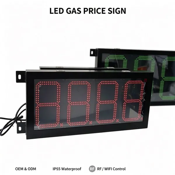 Manufacturer Customization Outdoor Gas Led Screen Price Outdoor Led Numbers Display Boards for Sale for Sale photo-5