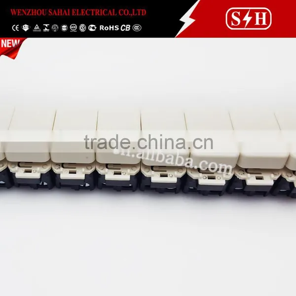 White and Black Double Pole Rocker Small Switches Small Dimmer Switch