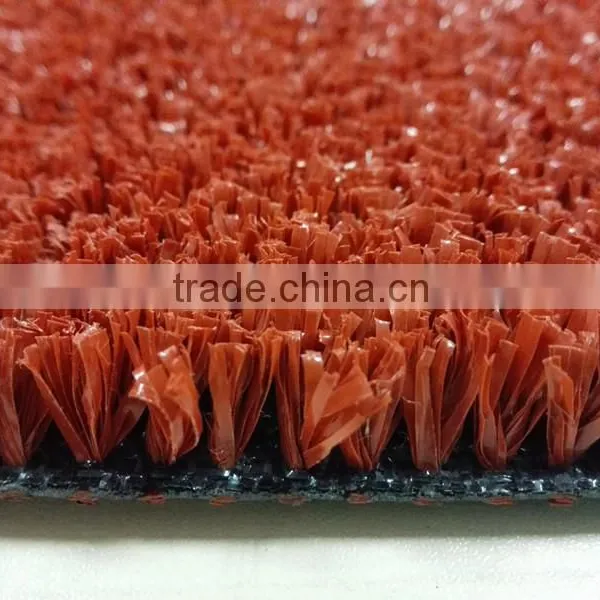 High Stability 10mm Red Synthetic Turf Basketball Flooring