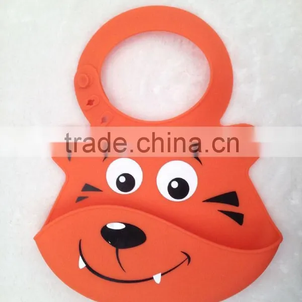2016 New Cute Animal Patterns Non-toxic Soft Silicone Waterproof Baby Bibs photo-3