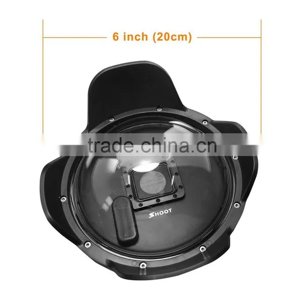 SHOOT 6" Dome Port for GoPro 4 3+ Action Camera With Floating Bobber Go Pro Accesories photo-2