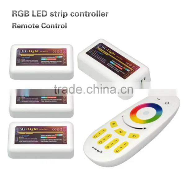 2.4G 4-zone Mi light Wireless RGBW RF Remote Controller + 4pcs Group Control for Lampada Led Lamp Light 5050 3528 RGB Led Strip