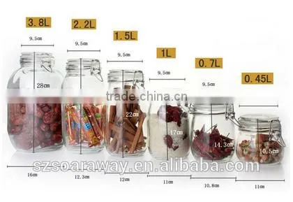 Wholesale Kitchen Glass Jars With Clip Lid photo-2