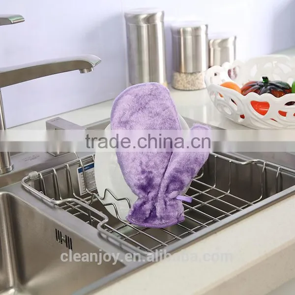 Magic Waterproof Oil Dishwashing Cleaning Gloves Wood Fiber China Supplier photo-3