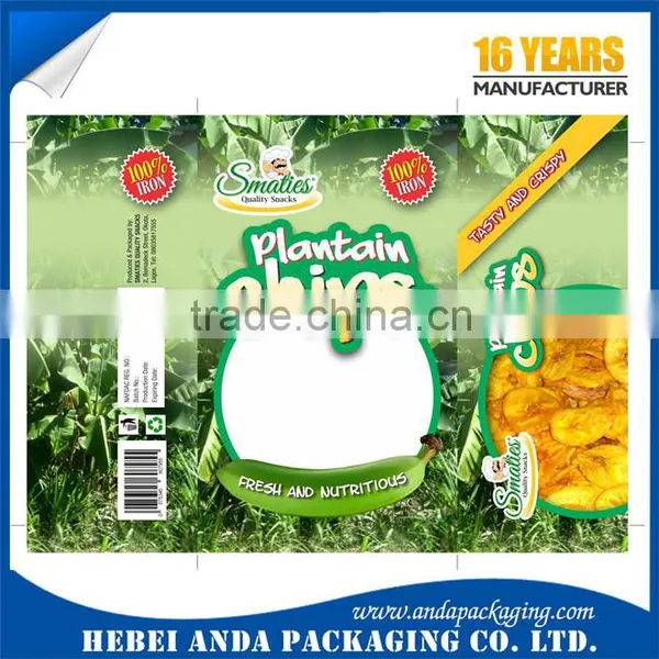 Custom Printed Potato Chip Bags/ Banana Chips Plastic Packaging/cake Packaging Inflatable Bag photo-5