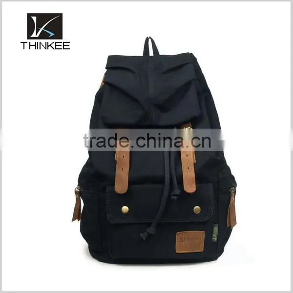 High Quality Popular Custom Leisure Cotton Canvas Wholesale Backpack photo-6