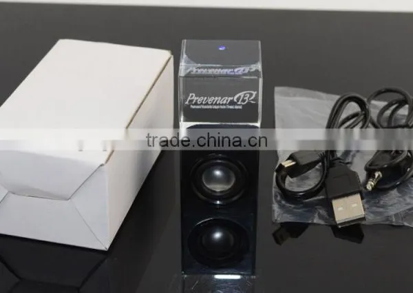Mobile Phone Wired Stereo Mini Crystal LED Speaker photo-2