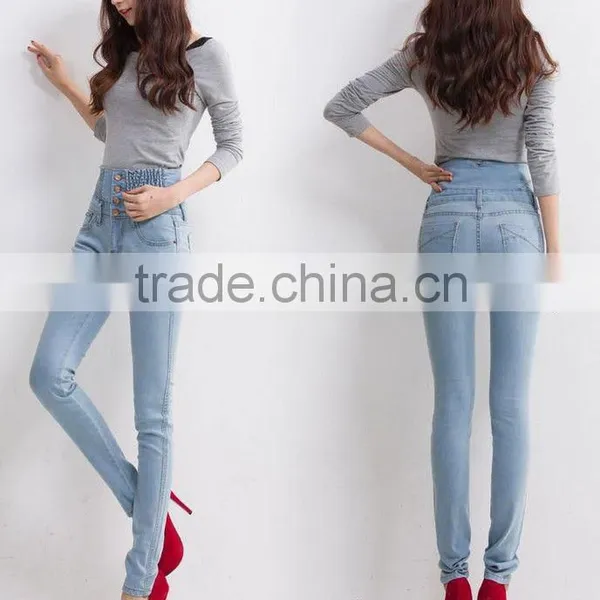 Sexy Women Blue New High Waist Skinny Denim Jeans Slim Fashion Long Pencil Pants photo-6