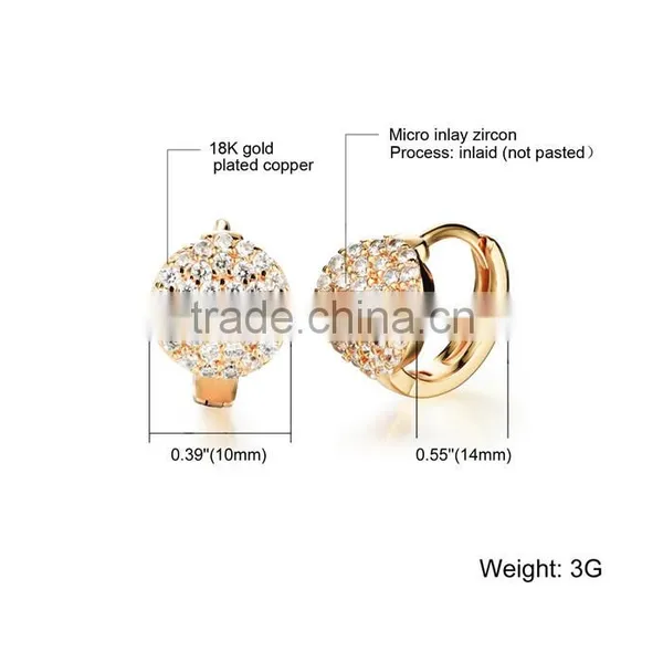 2016 Fashion Earring Hot-sell Gold Earrings Crystal photo-6