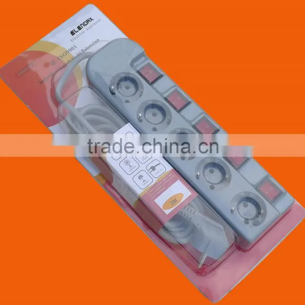 German Style 3 Way Extension Power Strip With Individual Switch (E6003EIS) photo-5